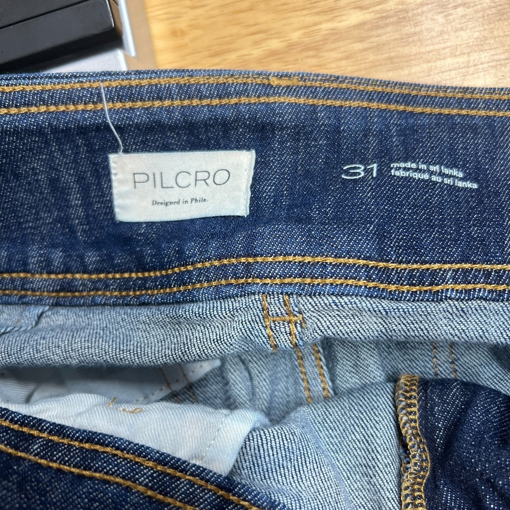 Pilcro High Rise Wide Leg Trouser Jeans Womens 31 Blue Boho Anthropologie - Picture 9 of 12